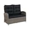 Alaterre Furniture Monaco All-Weather Outdoor Two-Seat Reclining Bench AWWH02HH - alternate 4
